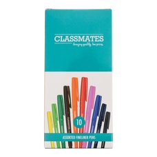 Classmates Fine Tipped Fineliner Pen - Assorted - Pack of 10